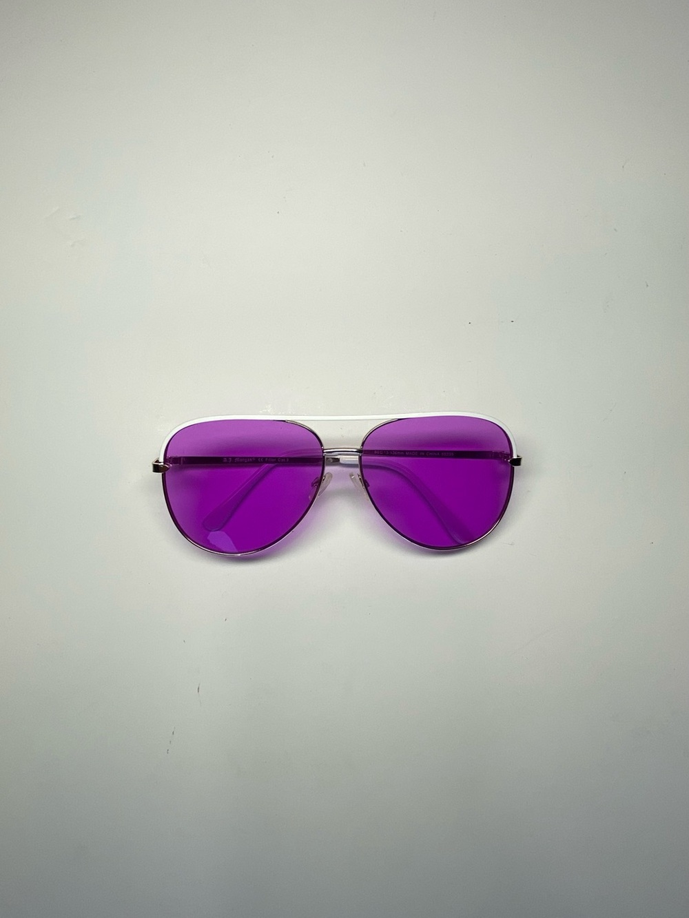 A.J. Morgan Gold Frame Sunglasses with Purple Lenses